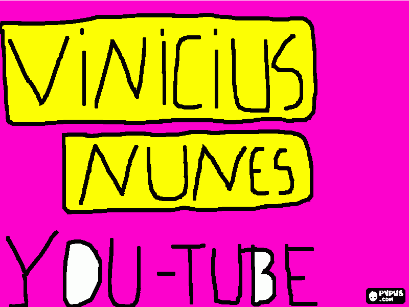 vinicius show you-tube channel para colorir e imprimir