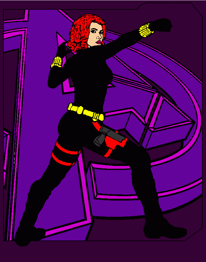 Viúva Negra (Natasha Romanoff) para colorir e imprimir