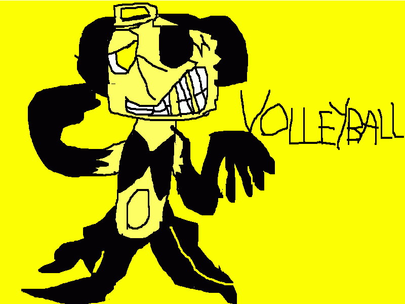 volleyball bendy au para colorir e imprimir