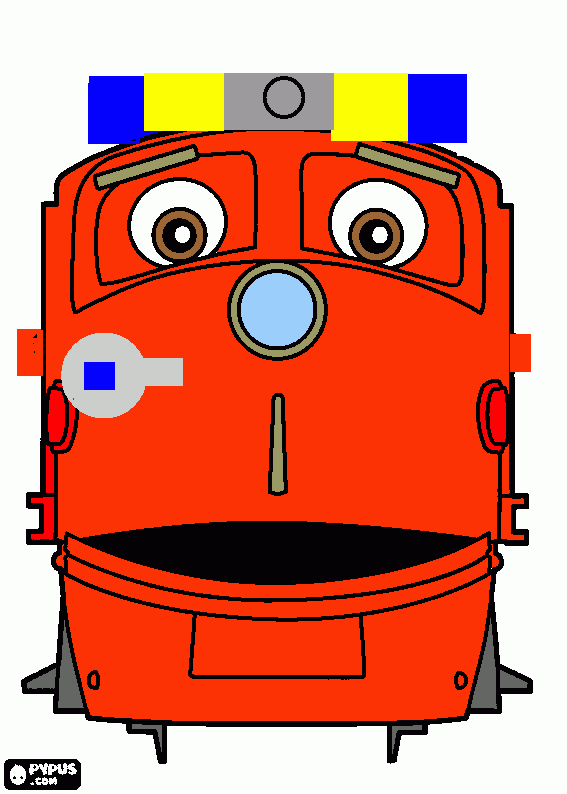 WILSON  NA PATRULHA DOS TRENS EM AÇÃO para colorir e imprimir