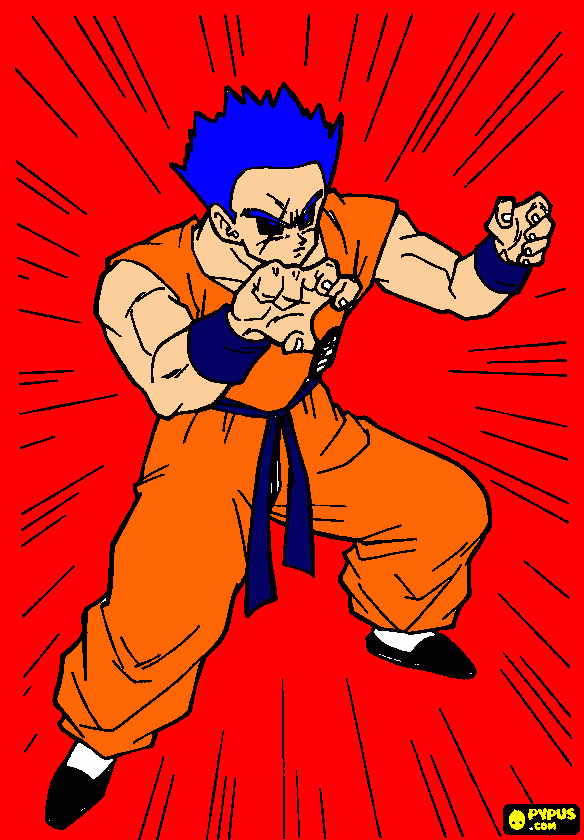 Yencha SSJ10 (SAIYAJIN AZUL) para colorir e imprimir