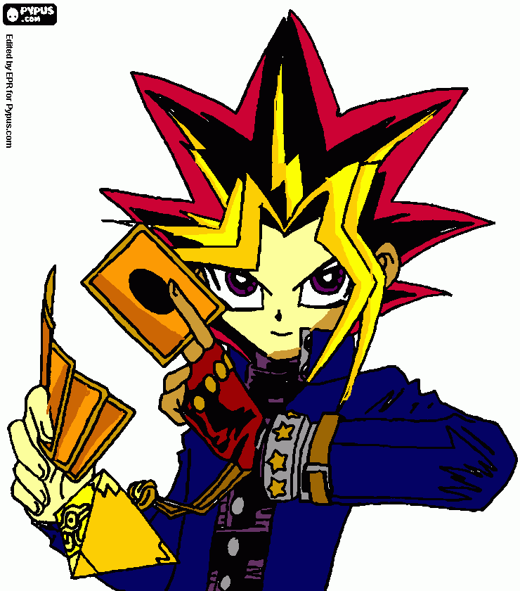 yugi moto para colorir e imprimir