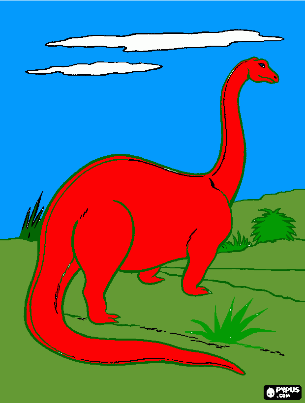 É UM BRONTO para colorir e imprimir